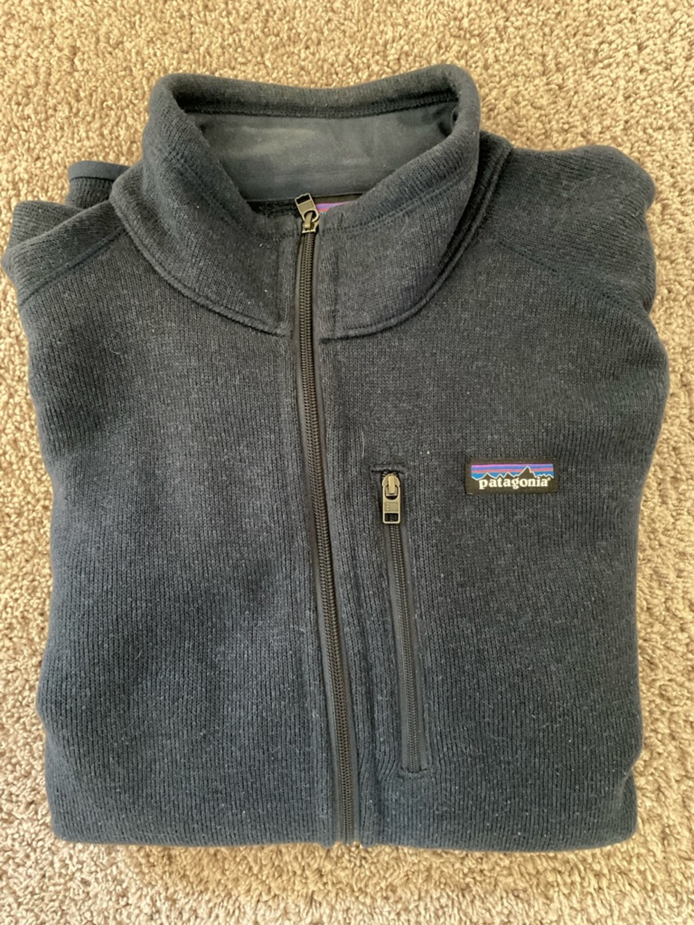 PATAGONIA XXL Dark Navy Full Zip Fleece Jacket
